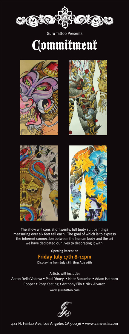 Guru Tattoo Full Body Suit Paintings Show. BACK TO NEWS GALLERY