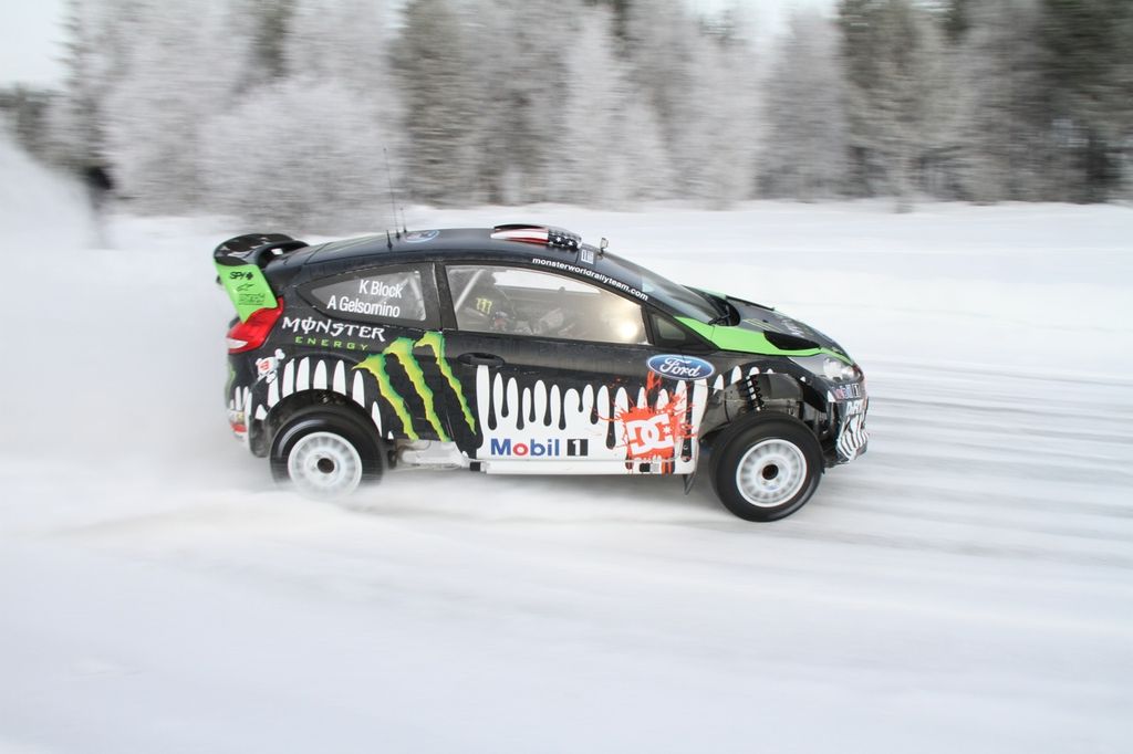 Check out Ken Block in action as he tests his Monster Energy Ford Fiesta RS